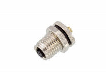 Industrial M5 Female Back Mount Socket Solder Screw 20A IP67 3 / 4pin For Connections