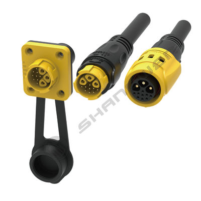 M19 waterproof Connector Self Locking Industrial  Female Connector 3+9 PinSignal power integrated