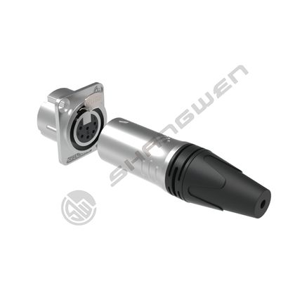 Indoor IP40 Protection 6-Pole XLR Audio Video Connectors for Professional Audio and Video