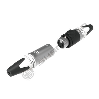Waterproof 3 Pin XLR Plug Female Socket Adapter IP65 DMX Panel Mount Audio Wire Connector Alloy Material Outdoor