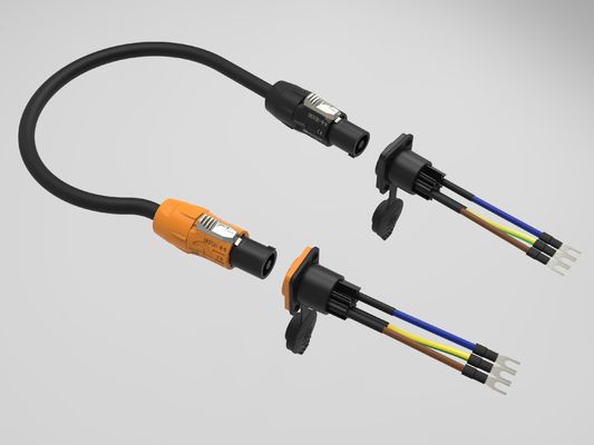 Outdoor Waterproof IP65 Led Display Power Connector Male to Female Waterproof Powercon Cable