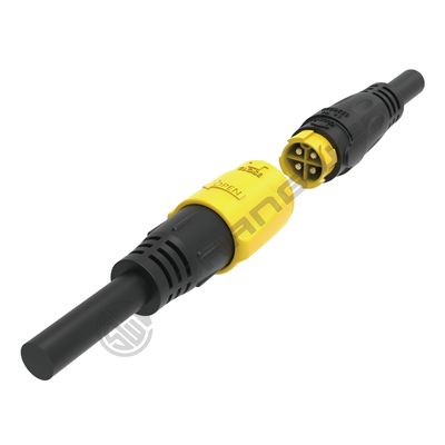 M19 Series Industrial 4 Pin Female Male Plug Power Connector Push-Pull Self-Locking Waterproof IP68 Front Mount Connectors