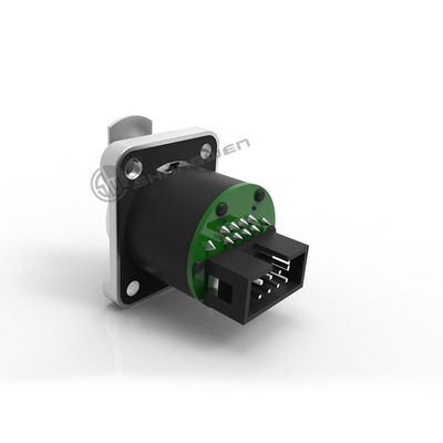 IP44 Rj45 Konektor Lutownik przemysłowy Mężczyzna Kobieta 8pin Horn Straight Plug