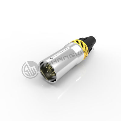 7.5A łącznik XLR 5 pin wodoodporny IP65 srebrny wtyczka męska dla dźwięku