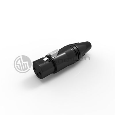 Video łącznik XLR 10A wodoodporny kobiecy 3 pin łącznik