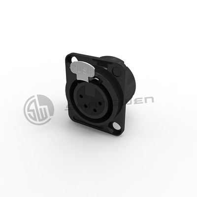 Mini XLR Connector Industrial Socket Female 4 Pin Connector dla wideo