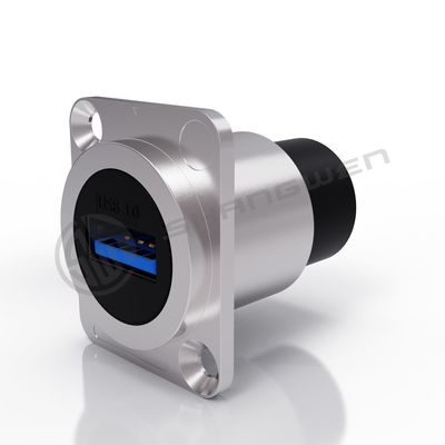 Podłącznik do montu paneli USB IP65 wodoodporny 9 pinów Podłącznik USB do konwersji formatu
