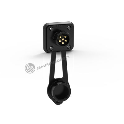 Industrial IP67 Power Connector Waterproof 6 Pin Male Socket Connector