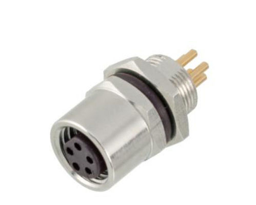Przemysłowy M8 Kobieta z przednim gniazdem gniazdka PCB śrubka M8 * 0.5 z 3/4pin śrub terminalu IP67 wodoodporny