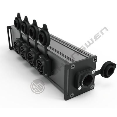 6 kanałów TR Out XLR łączników Powercon Power Coupler Distribution Output Box z plastikowym materiałem obudowy