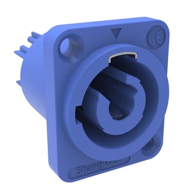 Poweron ekran LED wyświetlacz złącza audio gniazdo 20A niebieski 3 kobiecy panel podnośnik IP44