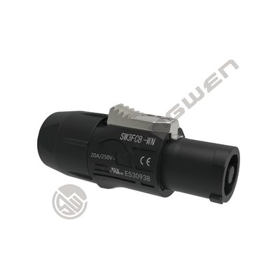 3 Pin Mężczyzna Kobieta Powertrue Connector Elektryczny wodoodporny zewnętrzny 3Pin Power wodoodporny AC Konektory Wysokiej Pojemności Prądu Zamykalny Triple Core 20A 500V Prawdziwy IP65 Wodoodporny Konektor