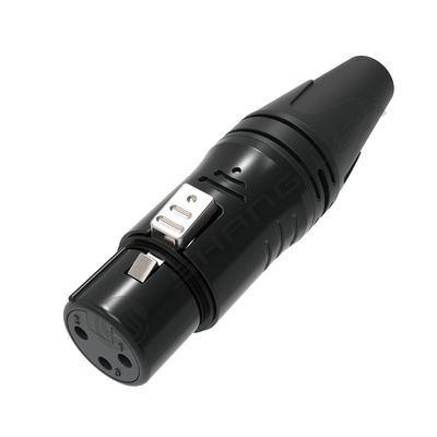 Custom Logo 3 Pin XLR Male Connector Waterproof DMX Thread Coupling Audio Video Connector Female Socket for Outdoor
