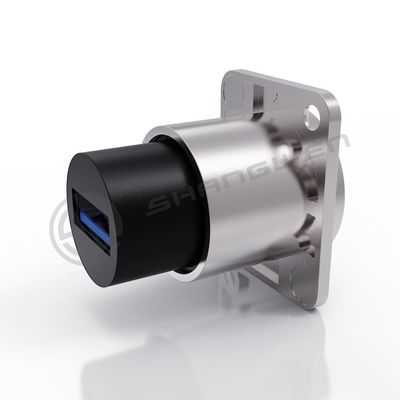 Type A-B B-A 9-Pin USB3.0 Connector Dustproof High-Speed Data Cable Female Panel Mount Chassis Solderless Socket for High-Speed