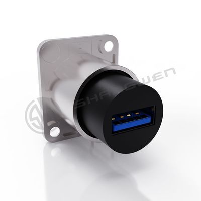 Type A-B B-A 9-Pin USB3.0 Connector Dustproof High-Speed Data Cable Female Panel Mount Chassis Solderless Socket for High-Speed