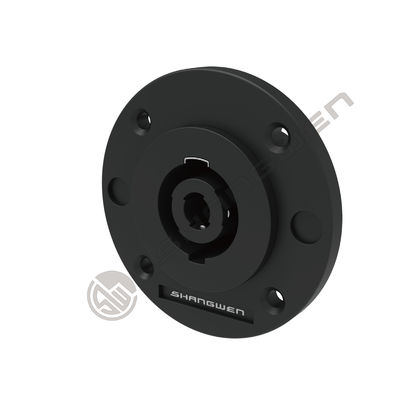 4P Circular Connector Metal Male Socket with Square Terminal and Audio Video Female Speaker Jack 4 Pin Loudspeaker Connector