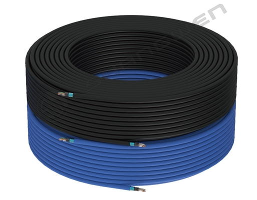 Niebiesko-czarny kabel sieciowy Ethernet 24awg FTP SFTP ekranowany CAT6A, 8-żyłowy kabel krosowy