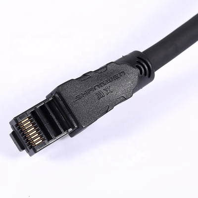 Kabel Cat6a 24awg UTP PVC powłoka 4-parowy CE UL MultipleTwist 100% beztlenowa czysta miedź do użytku wewnętrznego niebiesko-czarny Ethernet Network