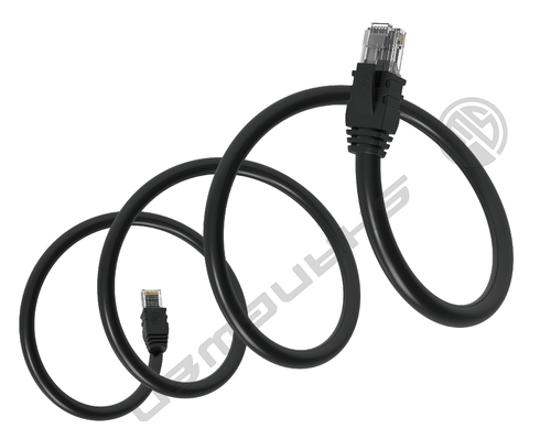 26awg Czarny kabel sieciowy UTP Cat5e Patch Cord 4 pary Kabel LAN Cat5e