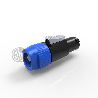 4-Pin Female Speaker Connector Glass Reinforced Alloy Nylon Housing with 3P Male for 6-15mm Cable Copper LED Wire Connections