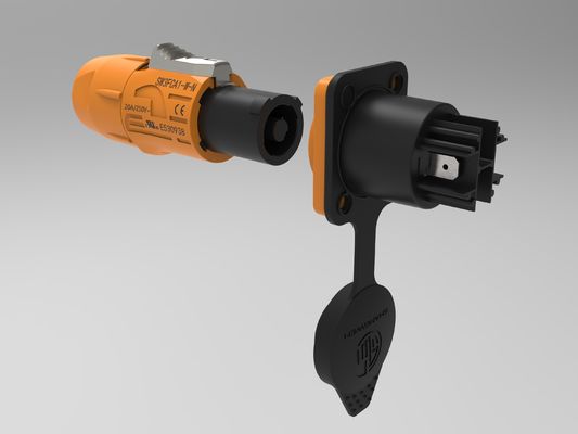 Outdoor Waterproof IP65 Led Display Power Connector Male to Female Waterproof Powercon Cable