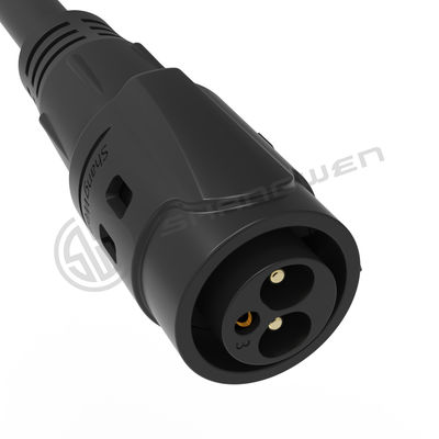 M19 Series Push-pull Self-locking Black Connection Industrial 3 Pin Male Socket  Power Connector