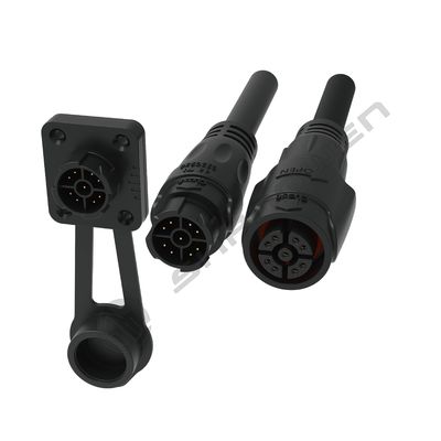 Self-locking Black Connection Industrial 9 Pin Cross Female Male Plug signal Connector M19 Self Locking 9 Core Panel
