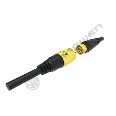 IP65 Aviation Plug Quick Plug Output Push-pull Self-locking Yellow Industrial Male Plug Power M19 Push Lock 3 Pin Connector