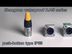 Jednorzędowy panel Ethernet Socket Waterproof IP68 RJ45 Connector
