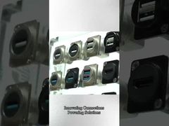 IP65 wodoodporny podłączacz USB Panel Mount Podwójny port 4 Pin Podłączacz kabla danych