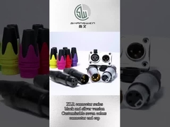 16A Wire XLR Connector 3 Pin Waterproof Ip65 Female Plug Outdoor