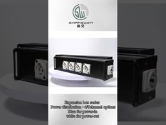 6-port PowerCON Audio Distribution Output Box Wkręcająca się instalacja Konstrukcja z aluminium